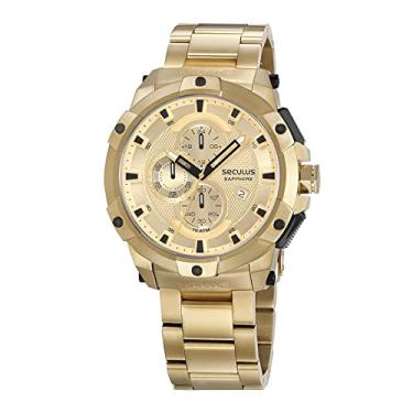 Imagem de Relogio Masculino Seculus Cronógrafo Dourado 20923GPSVDA1