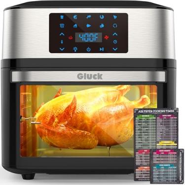 Imagem de Air Fryer Forno Grande 20 QT, Combo Airfryer 10 em 1 com janela para família, forno torradeira Air Fryer com prateleiras rottisserie e livro de receitas, certificado ETL