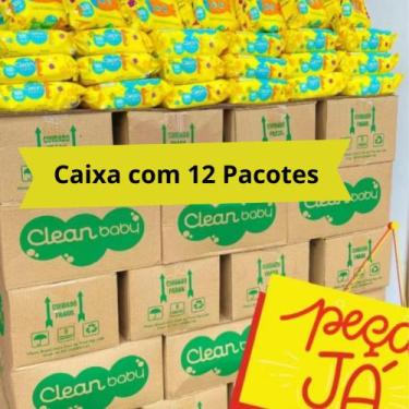 Imagem de Lenços/Toalhas Umedecida Kit Higiene Bebe 12 Pacotes na  - clean baby