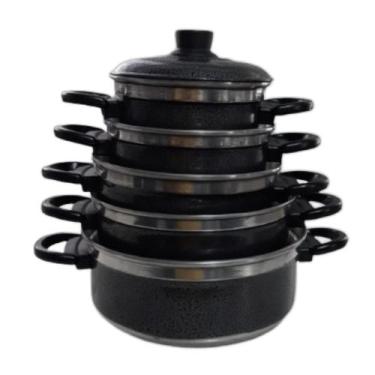 Imagem de Jogo De Panelas Alumínio Caçarola 5 Peças 5 peças 3 Cores disponiveis 