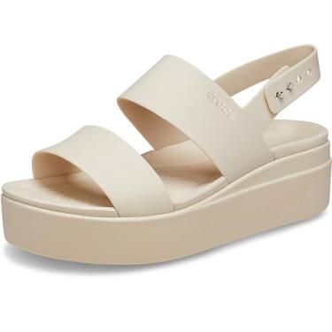 Imagem de Crocs Sandálias femininas Brooklyn Low Wedges, plataforma, Arenito, 40