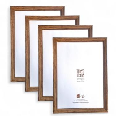 Imagem de Kit 4 Moldura A4 Porta Certificado Diploma Acetato 21x29,7cm - Mkt Mul