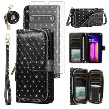 Imagem de Asuwish Capa de telefone para LG V60 ZSZXLLB US preta