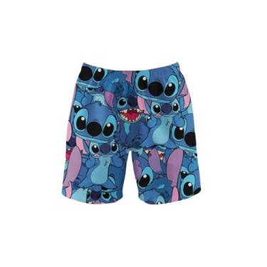 Imagem de Samba Canção Pijama Infantil Stitch Menino Short Personagem - Isysser,