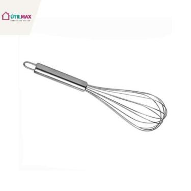 Imagem de Batedor de Ovos e Claras em Aço Inox 30cm  Ideal para Massas, Molhos e
