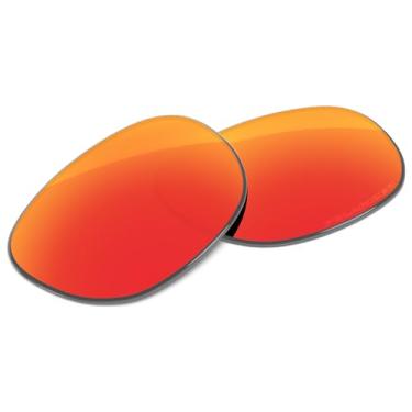 Imagem de Tintart Lentes de substituição de desempenho compatíveis com RayBan Wayfarer RB2132 55 mm polarizadas gravadas, Vermelho fogo - Polarizado máximo, One Size