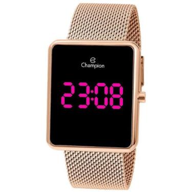 Imagem de Relógio Champion Digital Feminino Rosé Led Pink CH40080H, Rose