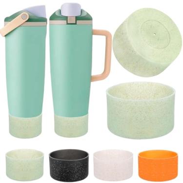 Imagem de Mity rain 2 peças de botas protetoras de silicone para garrafas e copos FreeSip Sway Owala de 850 g e 1,134 g - decora, melhora a estabilidade e evita arranhões (verde)