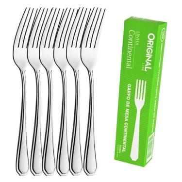 Imagem de Jogo Garfo de Mesa Inox 6pçs Continental Original Line Talheres Faquei