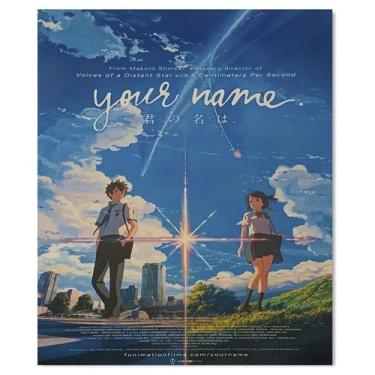 Imagem de Placa Decorativa MDF Ambientes 30 cm x 20 cm - Your name Anime (Bx76) 