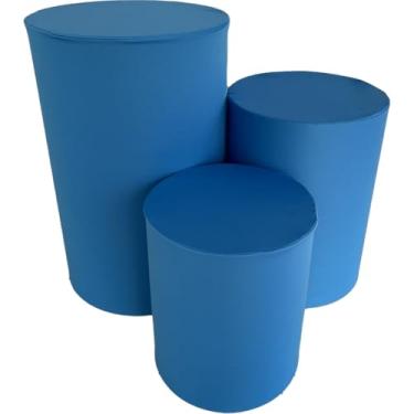 Imagem de Capa de Cilindro Para Decoração Festa Veste Fácil - Kit Capa Para Cilindro multicolorido(AZUL CELESTE)