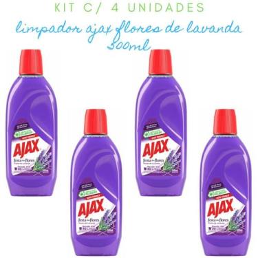 Imagem de Kit c/ 4 Limpador Flores De Lavanda 500ml Ajax