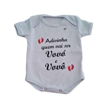 Imagem de Body Infantil Manga Curta Branco Temático Bebê Frase 100% Suedine - Sa