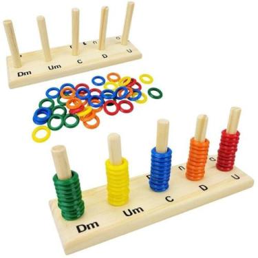 Imagem de Ábaco Aberto Em Madeira Educativo MMP - Método Montessori