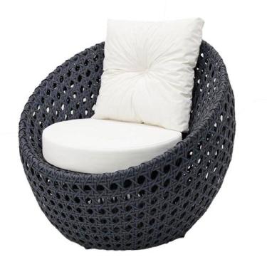 Imagem de Poltrona Duty Redonda de Alumínio e Fibra Sintética - NossaKasa Móveis