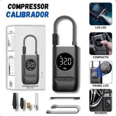 Imagem de Compressor Portátil para Pneus de Veículos  Sem Fio, Ideal para Emergê