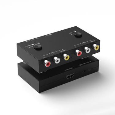 Imagem de Conversor AV para HDMI Dingsun 2 portas RCA para HDMI 1080p