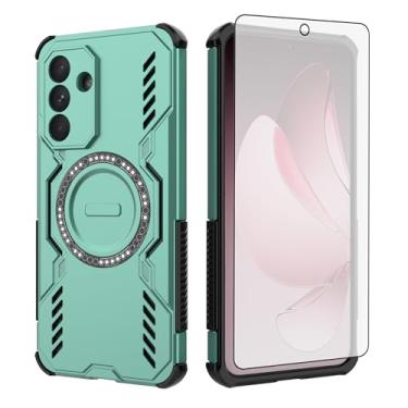 Imagem de Asuwish Capa de celular para Samsung Galaxy A56 5G com protetor de tela de vidro temperado, capa magnética e proteção à prova de choque, fina, rígida, fina, resistente, acessórios para celular A 56