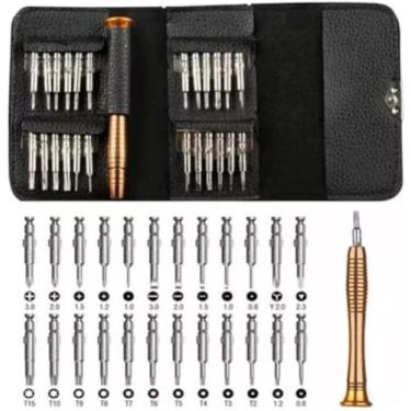 Imagem de Kit Chave de Precisão 25 Peças, Multifuncional com Estojo, para Celular, Computador, Relógio, Óculos e Eletrônicos