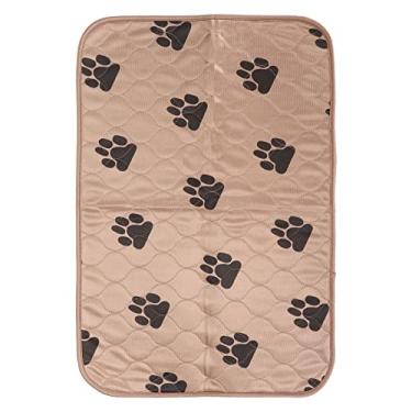 Imagem de Almofada de cachorro lavável absorvente almofadas de treinamento reutilizáveis ​​de animais de estimação para cães para cães gatos animais de alta densidade embrulhando tecido de (Marrom claro)