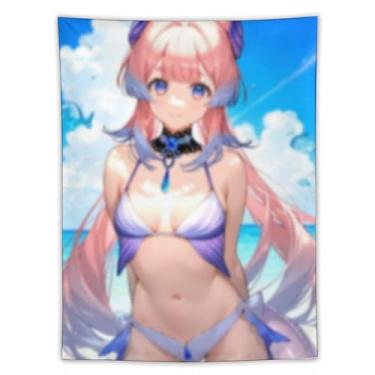 Imagem de LIEGBMEU Tapeçaria Sexy Hot Anime Girl 152.4 cmx203.2 cm Wall Quilt Art Whimsical Tapestry DecorationAF007