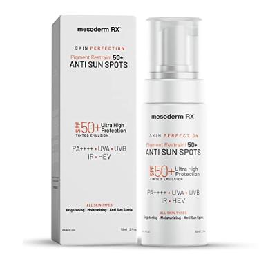 Imagem de Mesoderm RX Retenção de pigmentos antimanchas solares proteção ultra alta controle de pigmentos - protege a pele contra luz azul UVB, UVA, HEV, IR-protetor solar facial, 50 ml