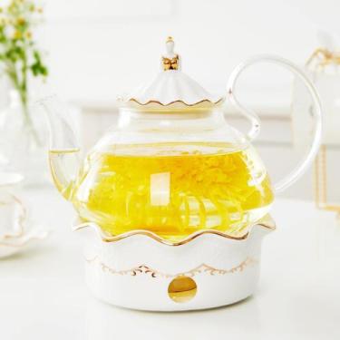 Imagem de Conjunto de bules DUJUST Blooming Tea 1,2 L com aquecedor e infusor