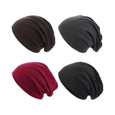 Imagem de Gorro De Crochê De Cor Sólida Para Homens E Mulheres, Estilo Hip-hop P