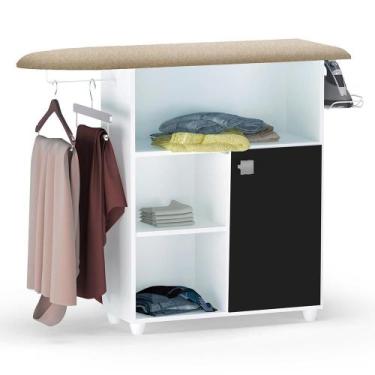 Imagem de Tábua de Passar Roupa Mariana com Balcão 1 Porta - AJL Móveis, Branco/
