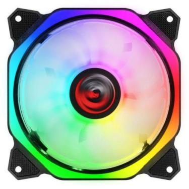 Imagem de Fan p/ gabinete huracan h3 120mm led rgb 6 pinos - pcyes