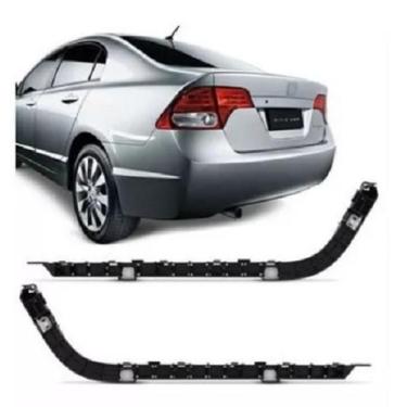 Imagem de Par Guia Parachoque Traseiro New Civic 2008 09 2010 11 2012 - 5259374