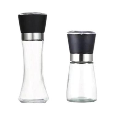 Imagem de Moedor De Pimenta De Aço Inoxidável, Frasco Para Temperos, Moinhos Tri