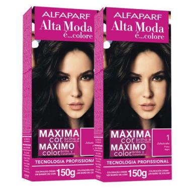 Imagem de Kit 2 Tintura Creme Altamoda Alfaparf Jabuticaba 1 Kit - Alta Moda