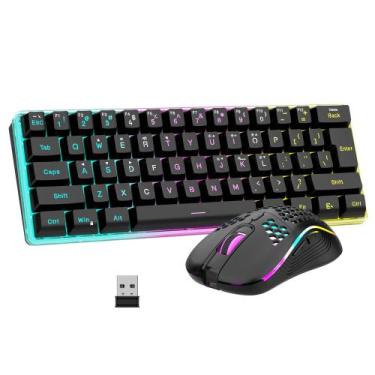 Imagem de Combinação de teclado e mouse para jogos sem fio RedThunder 60%