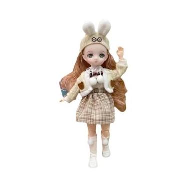 Imagem de Boneca BJD Em Escala 1/6 De 30cm Com 23 Juntas Removíveis, Olhos 3D, V