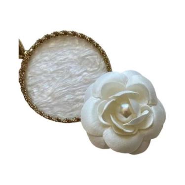 Imagem de Broche De Flor Camélia De Veludo Com Laço, Estilo Colegial Feminino, A