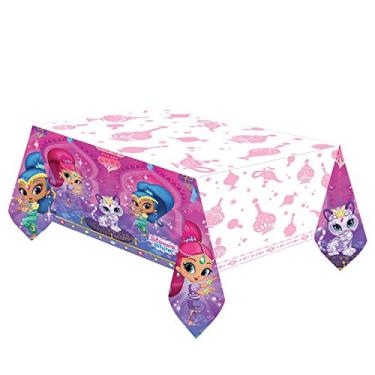 Imagem de American Greetings Shimmer and Shine Party Supplies, capa de mesa de plástico (1 unidade)