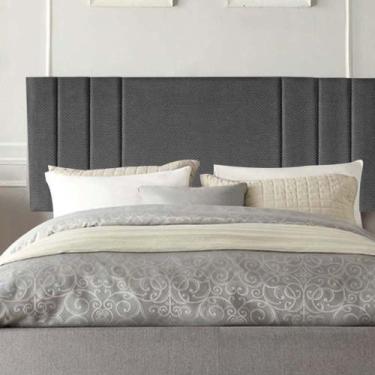 Imagem de Painel Estofada Grécia 100cm Solteiro Para Cama Box Quarto Linho Cinza