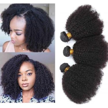 Imagem de Pacotes de cabelo TNICE Mongolian Afro Kinky Curly 40-50cm 4B 4C