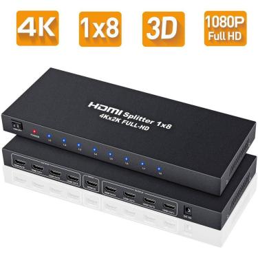 Imagem de Divisor Sinal Hdmi 2.0 1X8 4K 3840 X 2160 Splitter 8 Saidas