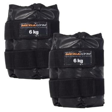 Imagem de Par Peso Caneleira De Academia Profissional 6kg Tornozeleira Musculação Para Treino Funcional