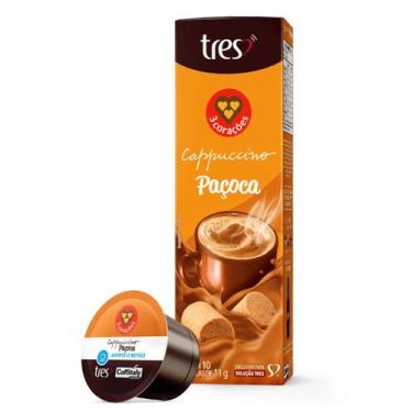 Imagem de Cápsula de Cappuccino Tres 3 Corações Paçoca 10 Unidades, 10 cápsulas,