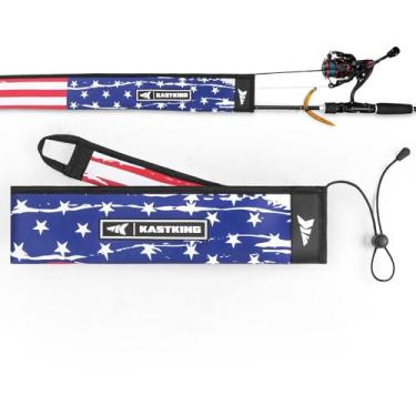 Imagem de KastKing Meias de vara de pesca MeshGuard, meias de neoprene, varas giratórias 1 peça, bandeira americana