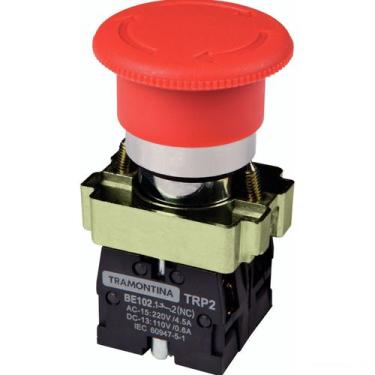 Imagem de Botão de Emergência Tramontina TRP2-BS545 1NA+1NF com Base de Metal