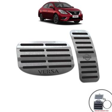 Imagem de Pedaleiras Aço Inox Nissan Versa 2012/2014 Automático Preta
