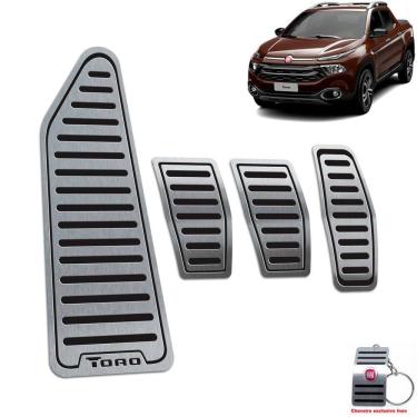 Imagem de Pedaleira + Descanso Fiat Toro Manual Aço Inox