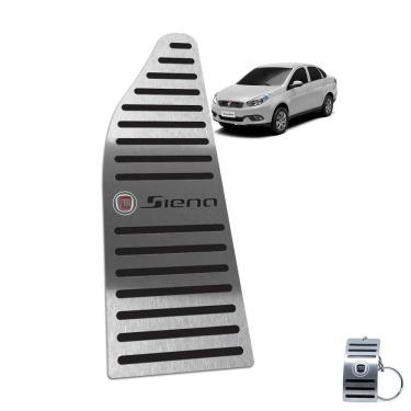 Imagem de Descanso de Pé Fiat Siena 2013 A 2016 Em Inox Preto