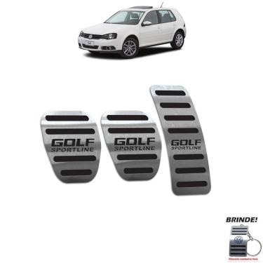 Imagem de Pedaleira Manual Aço Inox Golf Sportline Até 2014 Preto