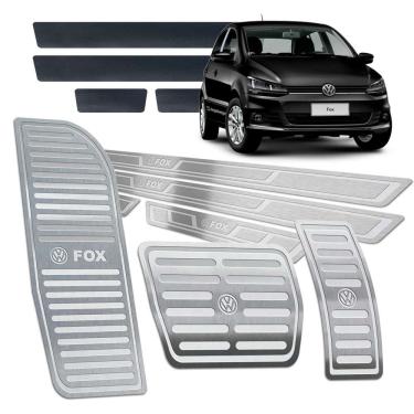 Imagem de Pedaleiras + Descanso + Soleiras Fox 2014/2020 Aut Prata