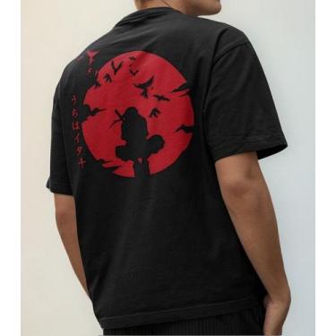 Imagem de Camiseta Oversized Naruto Ninja Simbolo Uchiha Anime - TechMalhas, Pre